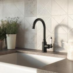 Aquanello Heritage Manor Klasična kuhinja Nostalgična kuhinjska pipa, črna BL-9001-HM