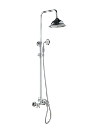 Aquanello Heritage Ascot Klasični tuš komplet Nadgradnja Tuš kolona Krom CR-2003-HA