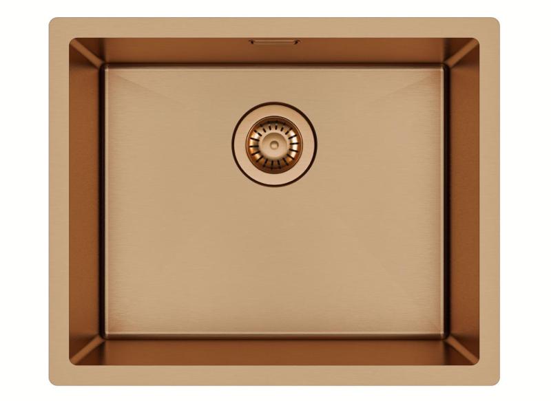 Ausmann Mosel Kombinacijski set Pomivalno korito PVD Baker 50x40 cm s kuhinjsko pipo, razpršilnikom za milo in rolo podlogo 1208972563