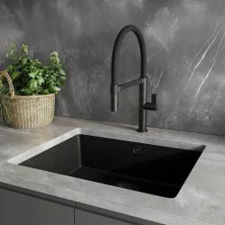 Ausmann Alira Črna kuhinjska pipa s fleksibilnim izlivom 1208972565