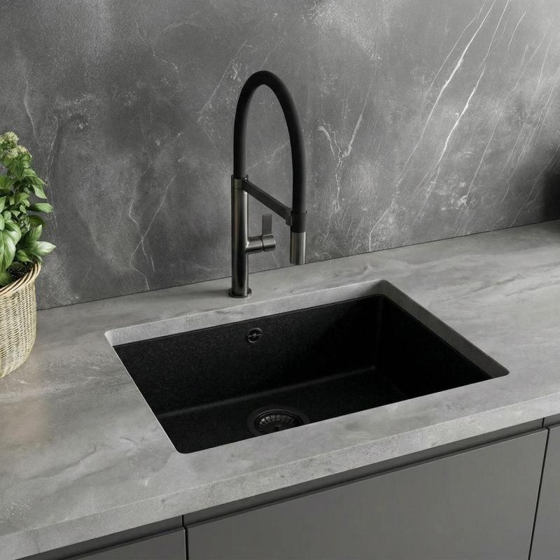 Ausmann Alira Gun metal Kuhinjska pipa s fleksibilnim izlivom 1208972567