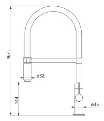 Ausmann Lavea Krom Kuhinjska Pipo z Vrtljivim in Fleksibilnim Izlivom 1208972568