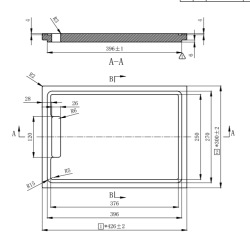 Pure.Sink Exclusivo Lesena deska za rezanje Bamboo 42 x 30 cm za v pomivalno korito PEXCB40-24