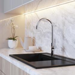 Graniteland Vira Slim Kuhinjska mešalna baterija iz kroma z vrtljivim izlivom 1208972625