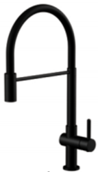 Aquanello Gastro Kuhinjska mešalna baterija s prilagodljivim izlivom, črna BL-4400-GT