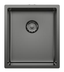 Pure.Sink Comfort PVD-umivalnik v barvi Gun Metal, 34 x 40 cm, za vgradnjo pod pult, vgradnjo v pult in namestitev na pult, PCM3440-61