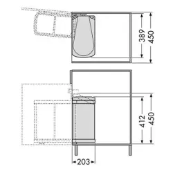 Afvalbak Hailo uno 3418.10