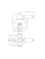 Huber Croisette Preklopni ventil Krom 1/2 653.CS01H.CR