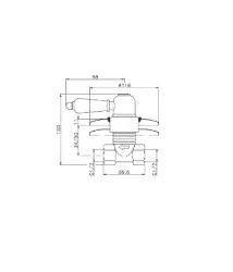 Huber Croisette Vgradni Zaporni Ventil Krom CS00031021