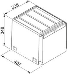 Franke Cube 40 sistem za odpadke 2 x 14 litrov koš za smeti 1340039330
