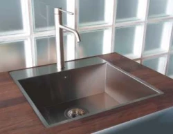 ABK Baronga nerjaveče jeklo pomivalno korito 54x53cm s ploščo za pipo, ravna vgradnja BAR50FKVI