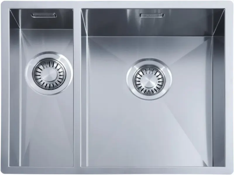 ABK Baronga eno in pol 1,5 nerjaveče jeklo pomivalno korito 15x40+34x40cm Podgradnja BAR1534F