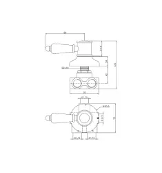 Huber Victorian 3-smerni preklopnik krom VT00027021