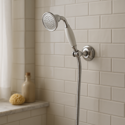 Huber Victoriaanse handdouche met ophanghaak chroom 63.03H.CR