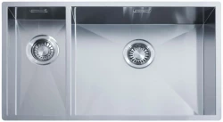 ABK Bingara velika enenpolkratna 1,5 inox pomivalno korito 20x40+50x40 cm za vgradnjo na ravni, vgradnjo pod pult ali nadgradno vgradnjo BIN2050FVI