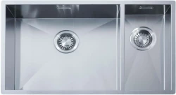 ABK Baronga velika ena in pol 1,5 inox pomivalno korito 50x40+20x40 cm za ploskovno vgradnjo, podvgradnjo in nadgradnjo BAR5020FVI