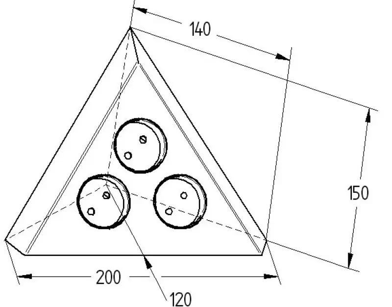 Energijskem stolpu s 3 vtičnicami VHL 3 ST